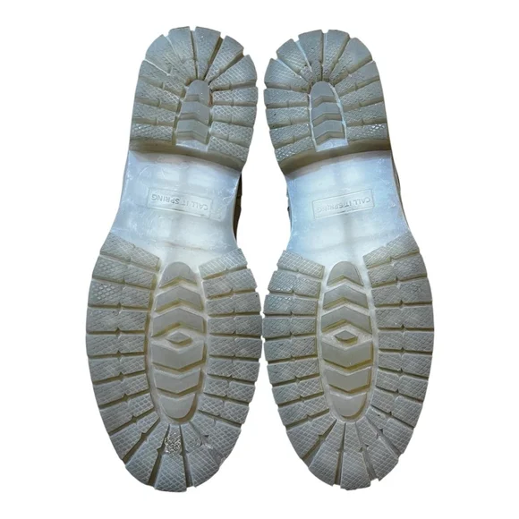 Women's Call It Spring MAXXYNE Beige Silver Platform Chelsea Boots US 9 - Picture 10 of 11